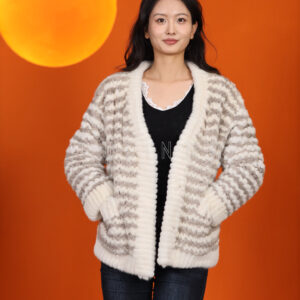 echte beige mink nerzjacke