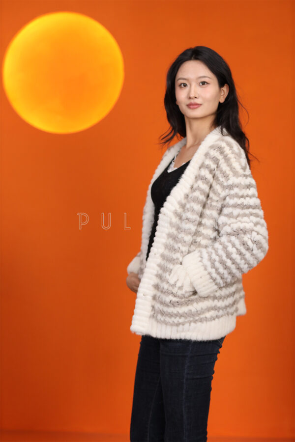 echte beige mink nerzjacke