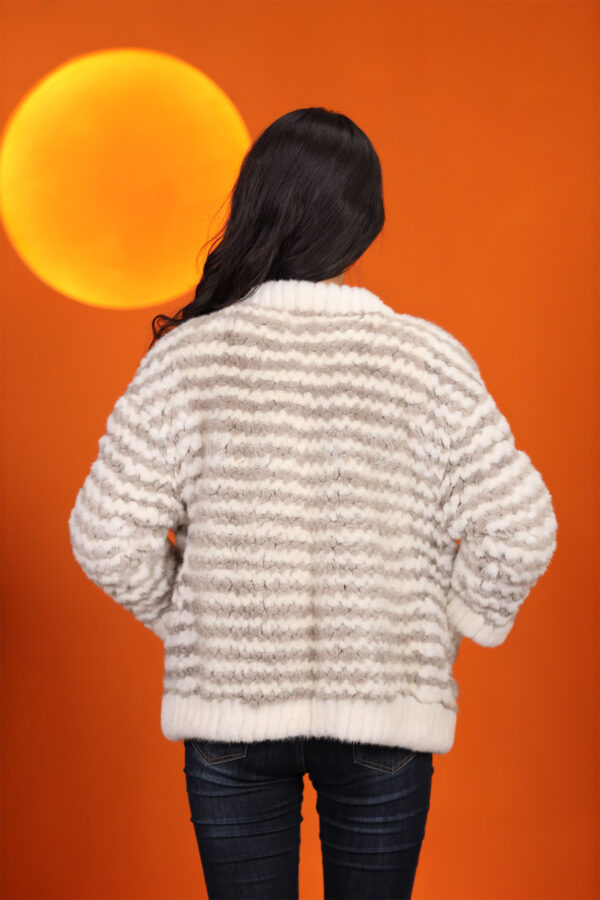 echte beige mink nerzjacke