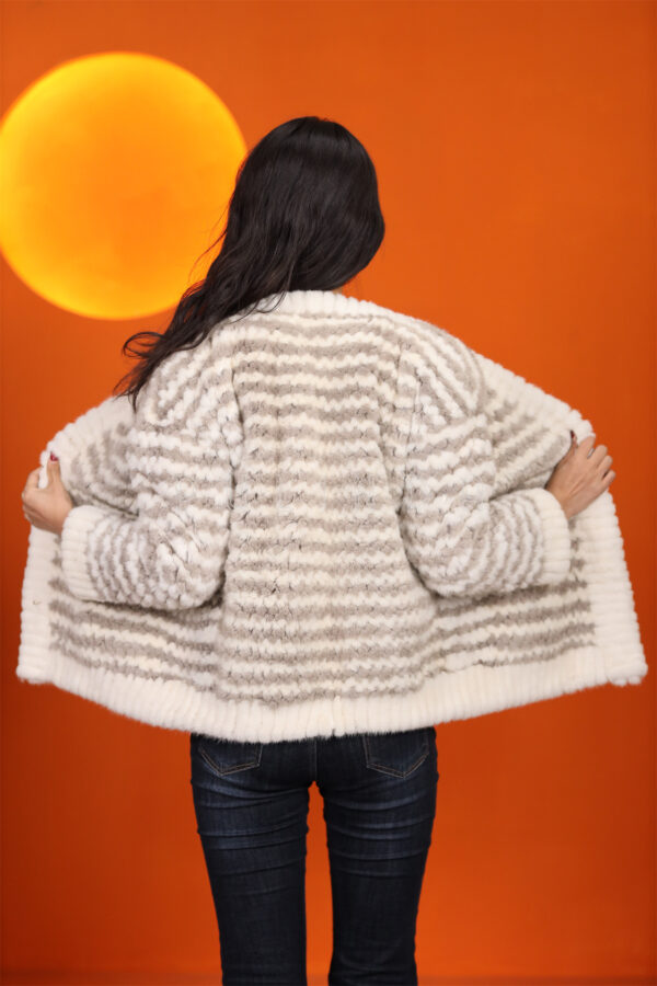 echte beige mink nerzjacke