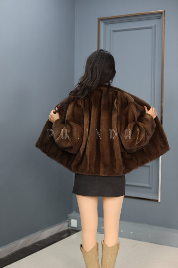 echte braun mink nerzjacke