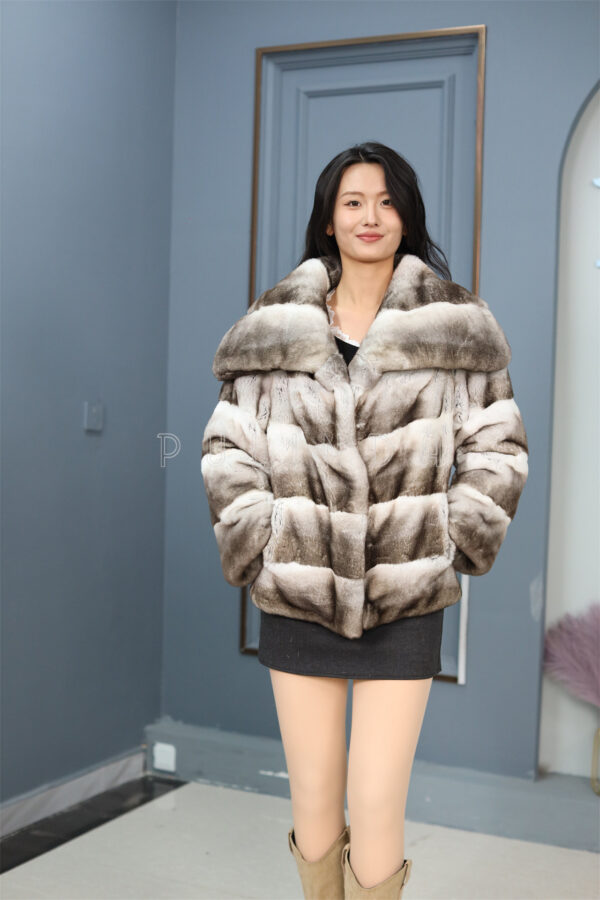 echte chinchilla felljacke