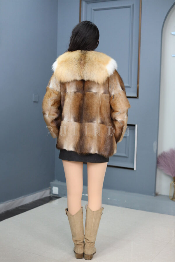 echte gold fuchsfell jacke