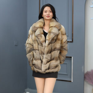 echte graue fuchsfell jacke
