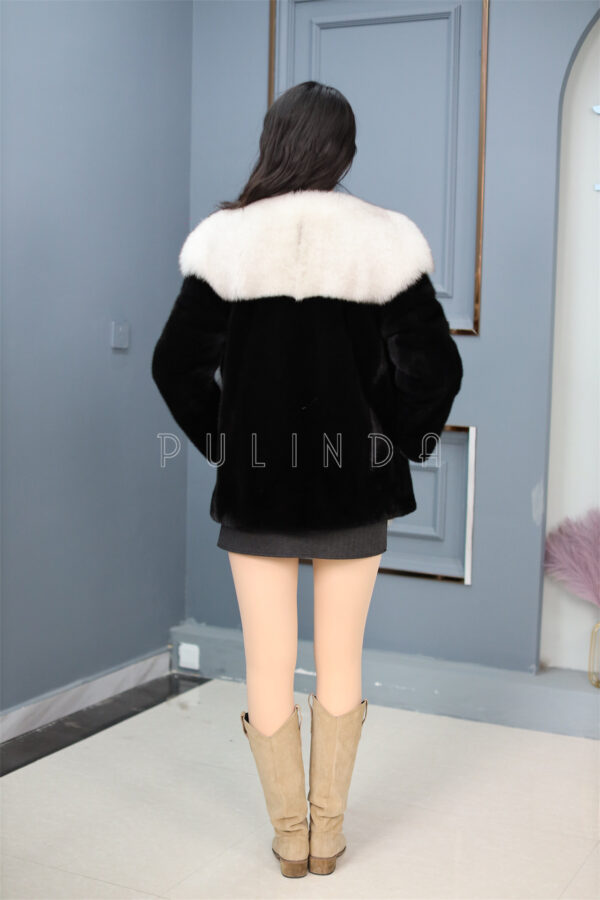 echte schwarz mink nerzjacke